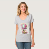 乗楽しむり物 |花付き水彩自転車 Tシャツ (正面フル)