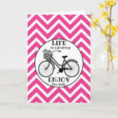 乗楽しむり物 |花付き自転車やる気を起こさせる カード (黄色い花)