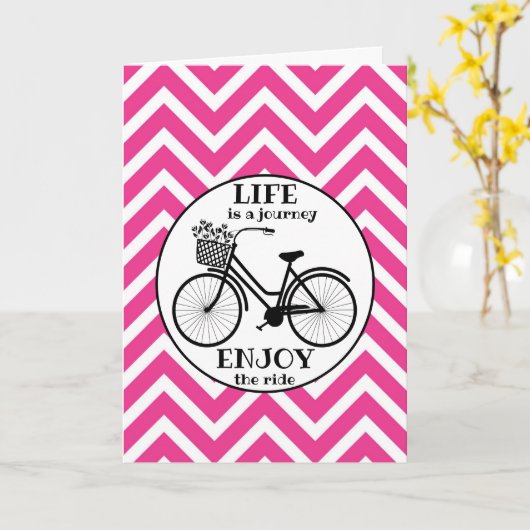 乗楽しむり物 |花付き自転車やる気を起こさせる カード (黄色い花)