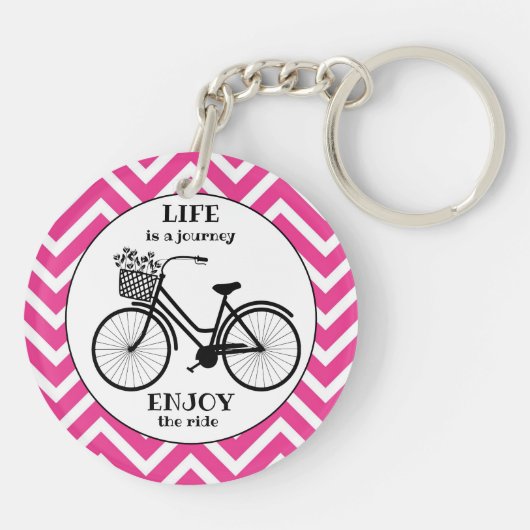 乗楽しむり物 |花付き自転車やる気を起こさせる キーホルダー (裏面)