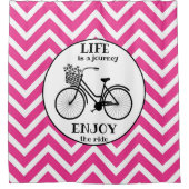 乗楽しむり物 |花付き自転車やる気を起こさせる シャワーカーテン (正面)