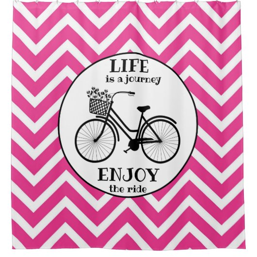 乗楽しむり物 |花付き自転車やる気を起こさせる シャワーカーテン (正面)