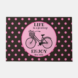 乗楽しむり物 |花付き自転車やる気を起こさせる ドアマット