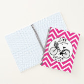 乗楽しむり物 |花付き自転車やる気を起こさせる ノートブック (内部)