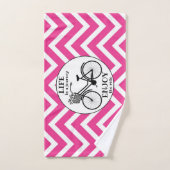 乗楽しむり物 |花付き自転車やる気を起こさせる バスタオルセット (ハンドタオル)