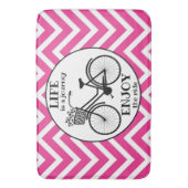 乗楽しむり物 |花付き自転車やる気を起こさせる バスマット (正面縦)