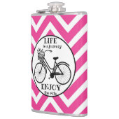 乗楽しむり物 |花付き自転車やる気を起こさせる フラスク (左)