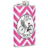 乗楽しむり物 |花付き自転車やる気を起こさせる フラスク (右)