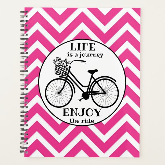 乗楽しむり物 |花付き自転車やる気を起こさせる プランナー手帳 (正面)