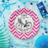 乗楽しむり物 |花付き自転車やる気を起こさせる ペーパープレート (パーティー)