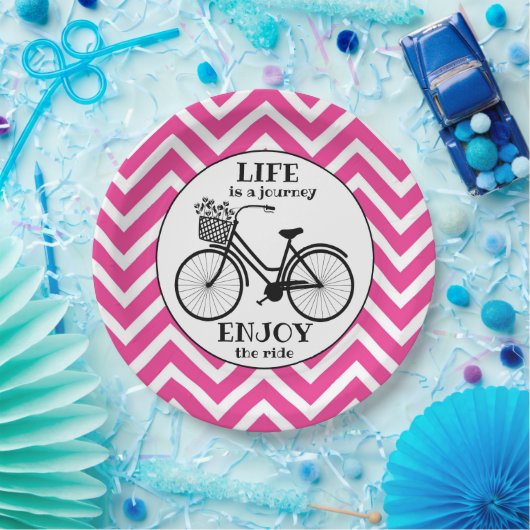 乗楽しむり物 |花付き自転車やる気を起こさせる ペーパープレート (パーティー)