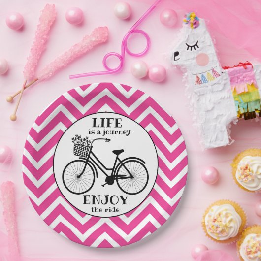 乗楽しむり物 |花付き自転車やる気を起こさせる ペーパープレート (パーティー)