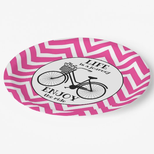 乗楽しむり物 |花付き自転車やる気を起こさせる ペーパープレート (アングル)