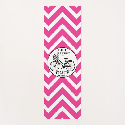 乗楽しむり物 |花付き自転車やる気を起こさせる ヨガマット (正面)