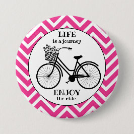 乗楽しむり自転車ヴィンテージ引用文 缶バッジ