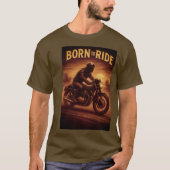 乗生まれる – ヴィンテージバイクTシャツ Tシャツ (正面)