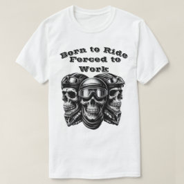 乗生まれる、強制労働 – バイクもしくは自転車に乗る人スカルグラフィック Tシャツ