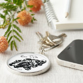 乗生まれ名パーソナライズされた キーホルダー (側面)