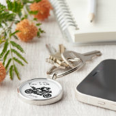 乗生まれ名パーソナライズされた キーホルダー (側面)