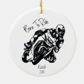乗生まれ名パーソナライズされた セラミックオーナメント (裏面)