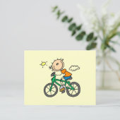 乗用自転車 – 男性 ポストカード (スタンド正面)