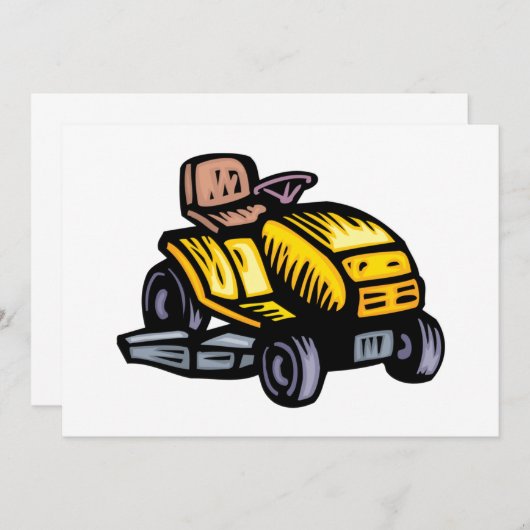 乗用芝刈り機招待状 招待状 (正面/裏面)