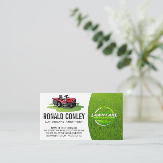 乗用芝刈り機 | Grass |芝生気に 名刺 (スタンド正面)