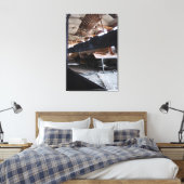 乗用車の木製の壁ダウンLe Mastrou Canvas キャンバスプリント (インサイチュ (寝室))