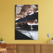 乗用車の木製の壁ダウンLe Mastrou Canvas キャンバスプリント (インサイチュ (リビング))