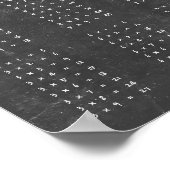 乗算タイムテーブルの黒板ポスター ポスター (角)