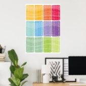 乗算タイムテーブル – ポスター (ホームオフィス)