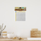 乗算テーブルのグラフのポスター ポスター (キッチン)