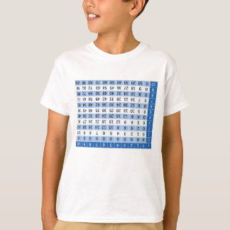 乗算テーブル逆さ4簡単参照 Tシャツ