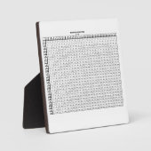 乗算テーブル フォトプラーク (正面)