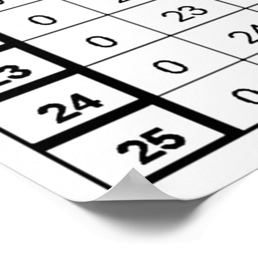 乗算テーブル ポスター (角)