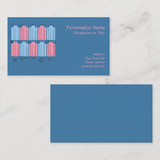 乗算表教育先生インストラクター 名刺 (正面/裏面)