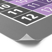 乗算表…電卓！ ポスター (角)