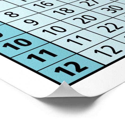 乗算表…電卓! ポスター (角)