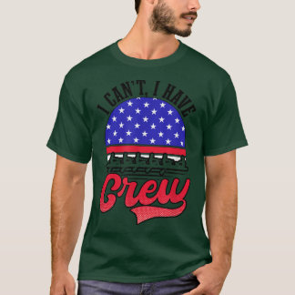 乗組員の乗務員のボートをデザインできない Tシャツ
