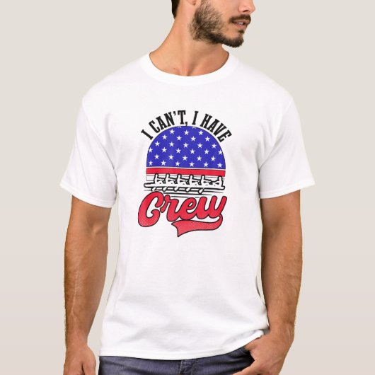 乗組員の乗務員をボートにデザインできない Tシャツ (正面)