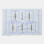 乗組員の位置と重要性のボート キッチンタオル (横)