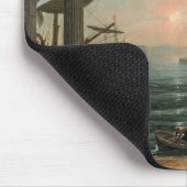 乗船を用いる海港 マウスパッド (コーナー)