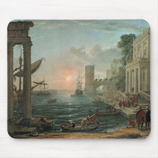 乗船を用いる海港 マウスパッド (正面)