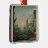 乗船を用いる海港 メタルオーナメント (右)