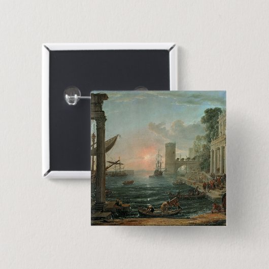 乗船を用いる海港 缶バッジ (正面&裏面)