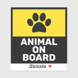 乗船中の動物 シール