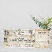 乗船券 誕生日チケット 旅行 航海 招待状 (スタンド正面)