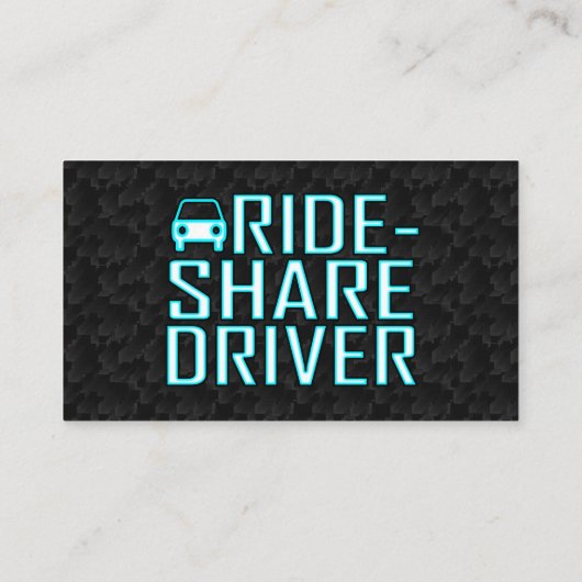 乗車の共有の運転者のRideshareの運転 名刺 (裏面)