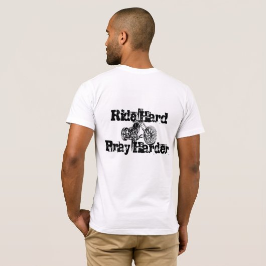 乗車の懸命はより懸命に祈ります Tシャツ (裏面フル)