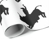 乗車の臭いBullの乗馬のロデオのカウボーイ ラッピングペーパー (ロールコーナー)